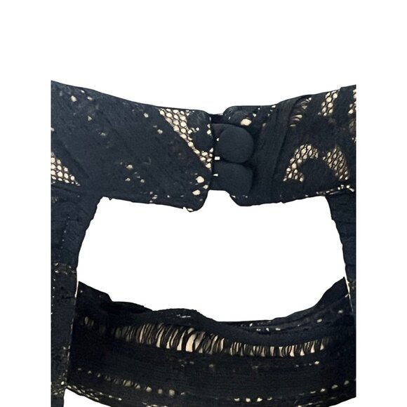 Love, Fire Overlay Lace Dress L Black Sleeveless Cut Out Witchy Whimsygoth Party - Picture 11 of 11